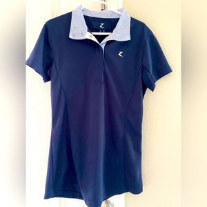 Navy, Riding Shirt for young equestrians